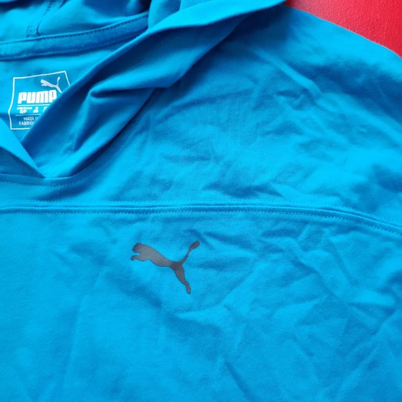 Puma lightweight athletic wear hoodie light blue women's size S - Picture 3 of 6